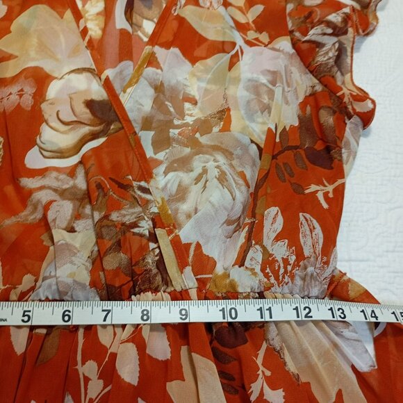 Kate & Lily Maxi Dress Womens Petite Floral Wrap 6P Sleeveless Lightweight - Picture 10 of 10